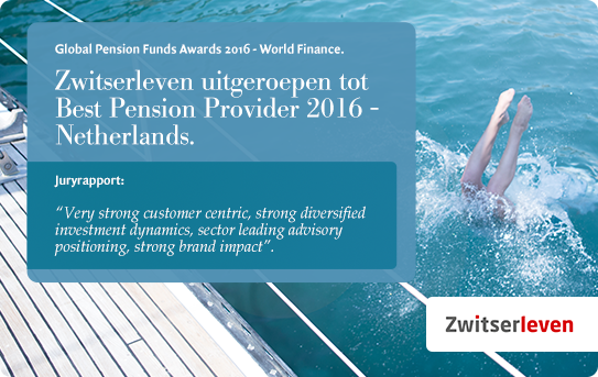 Zwitserleven uitgeroepen tot 'Best Pension Provider 2016 - Netherlands'
